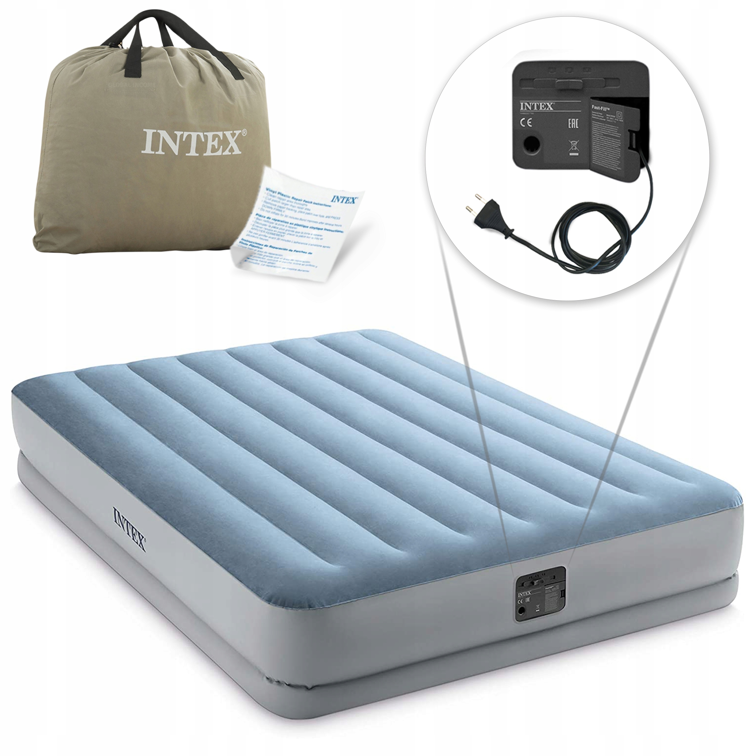 

Materac Dmuchany Welurowy Z Pompką Intex 64168