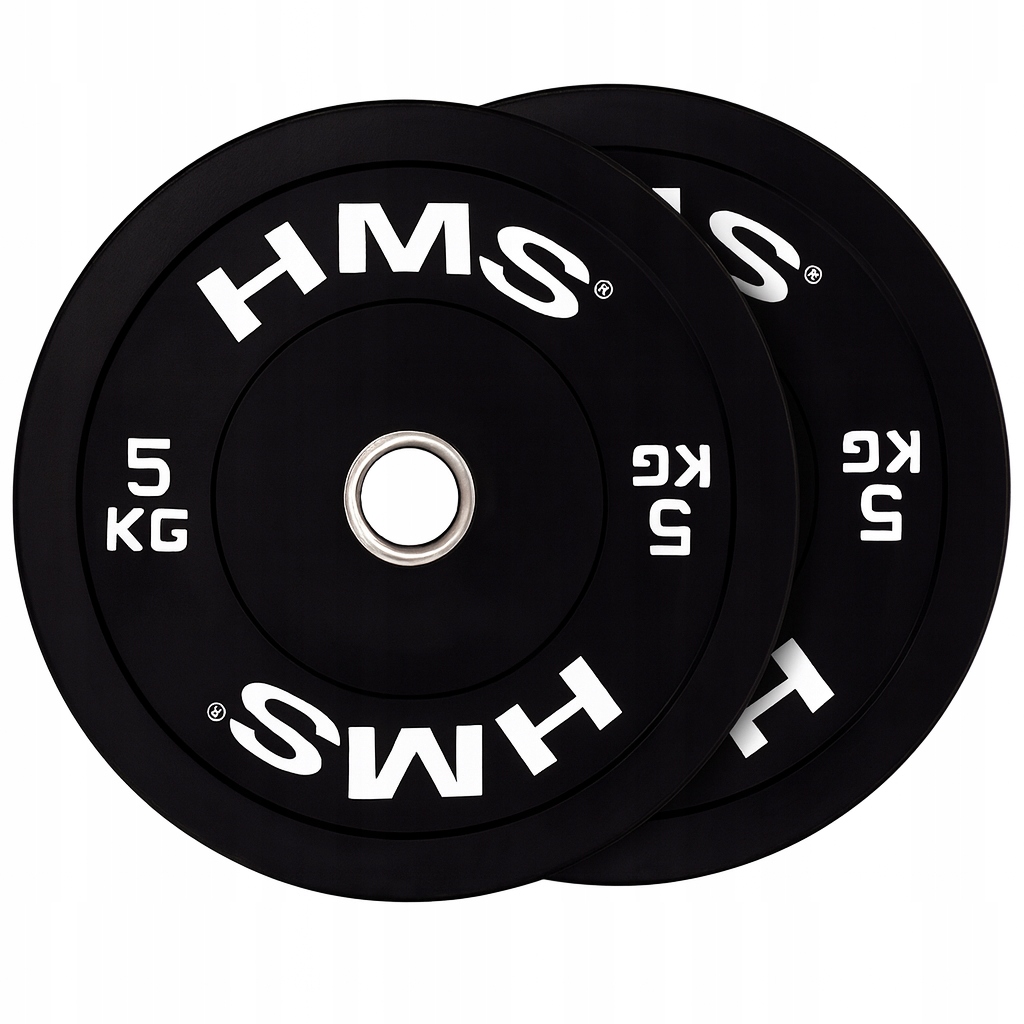 Hms BBR05 Black Olympijský talíř Bumper 2x5 Kg 10 kg Sada pro cvičení