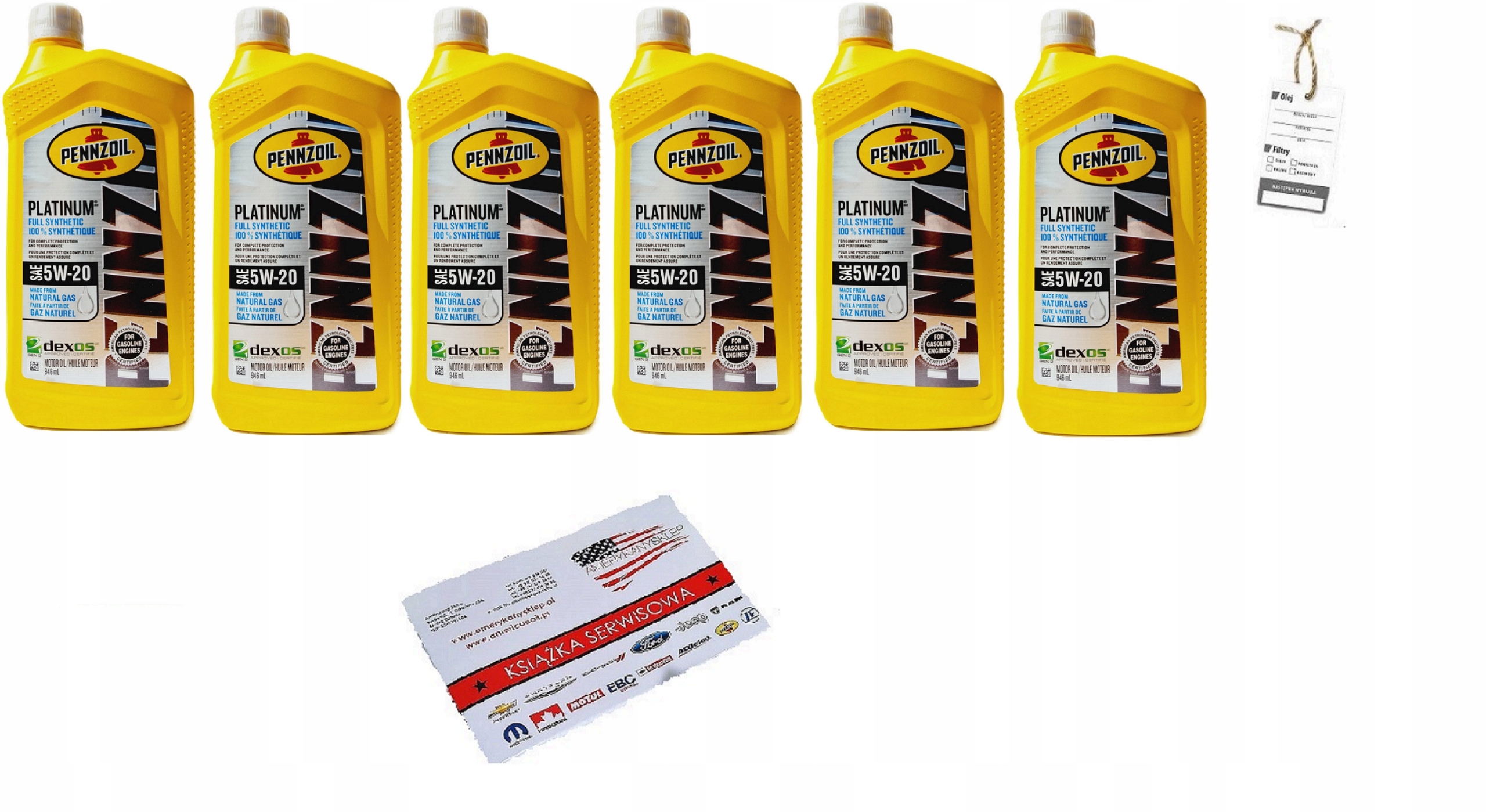 PENNZOIL 5W20 PLATINUM Full Synthetic DEXOS 2 6l