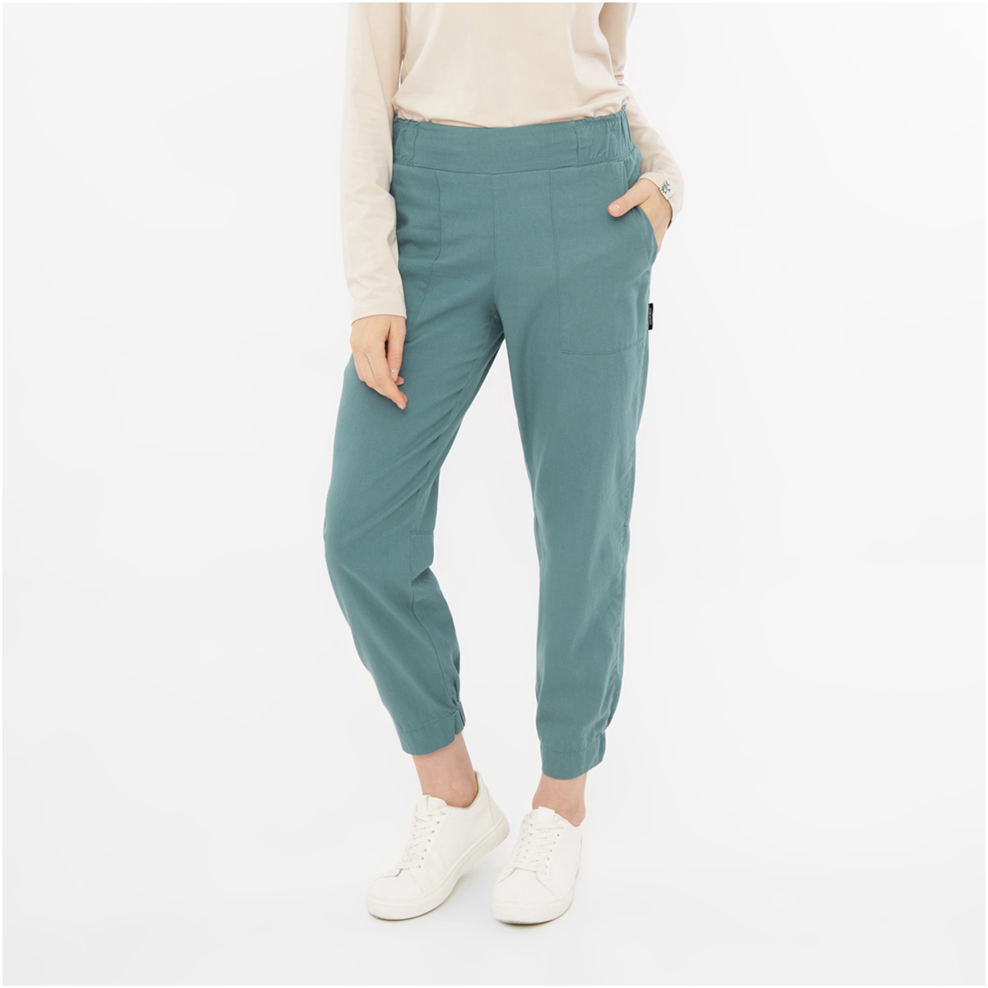 Spodnie damskie bawełniane Viking Banao Lady Bamboo zielone rozmiar L