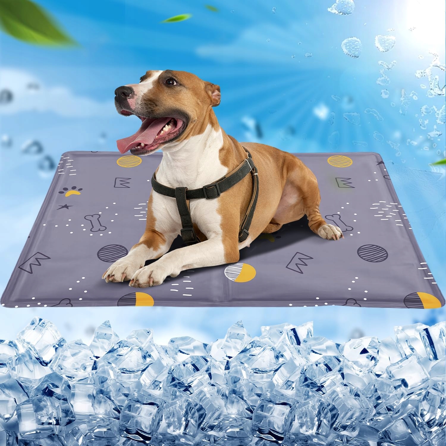 Levně Chladicí podložka pro psa a kočku, 65 x 50 cm, fialová