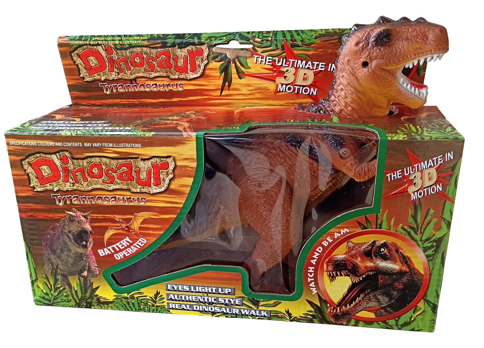 

Duży Dinozaur Tyranozaur Na Baterie Chodzi Ryczy