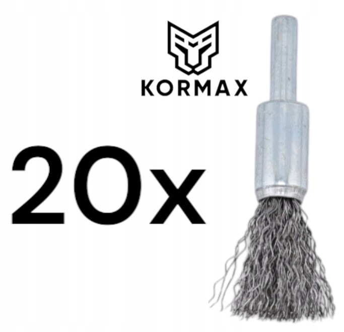 Kartáč štětcový drátěný Inox 12 mm na stopce 20.000 ot 20 tisíc x 20 Ks