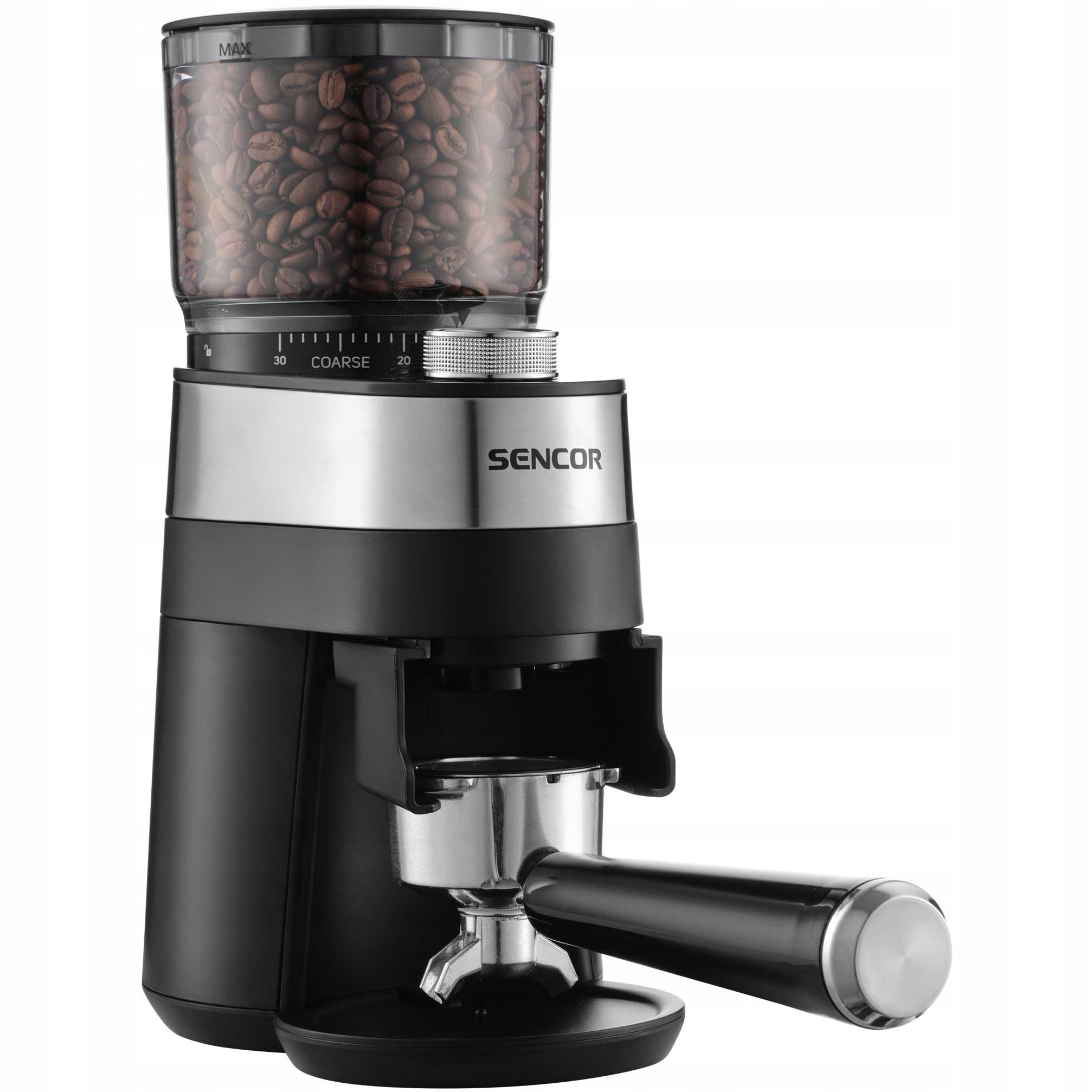 Młynek elektryczny do kawy z płaskimi kamieniami mielącymi Sencor 140W