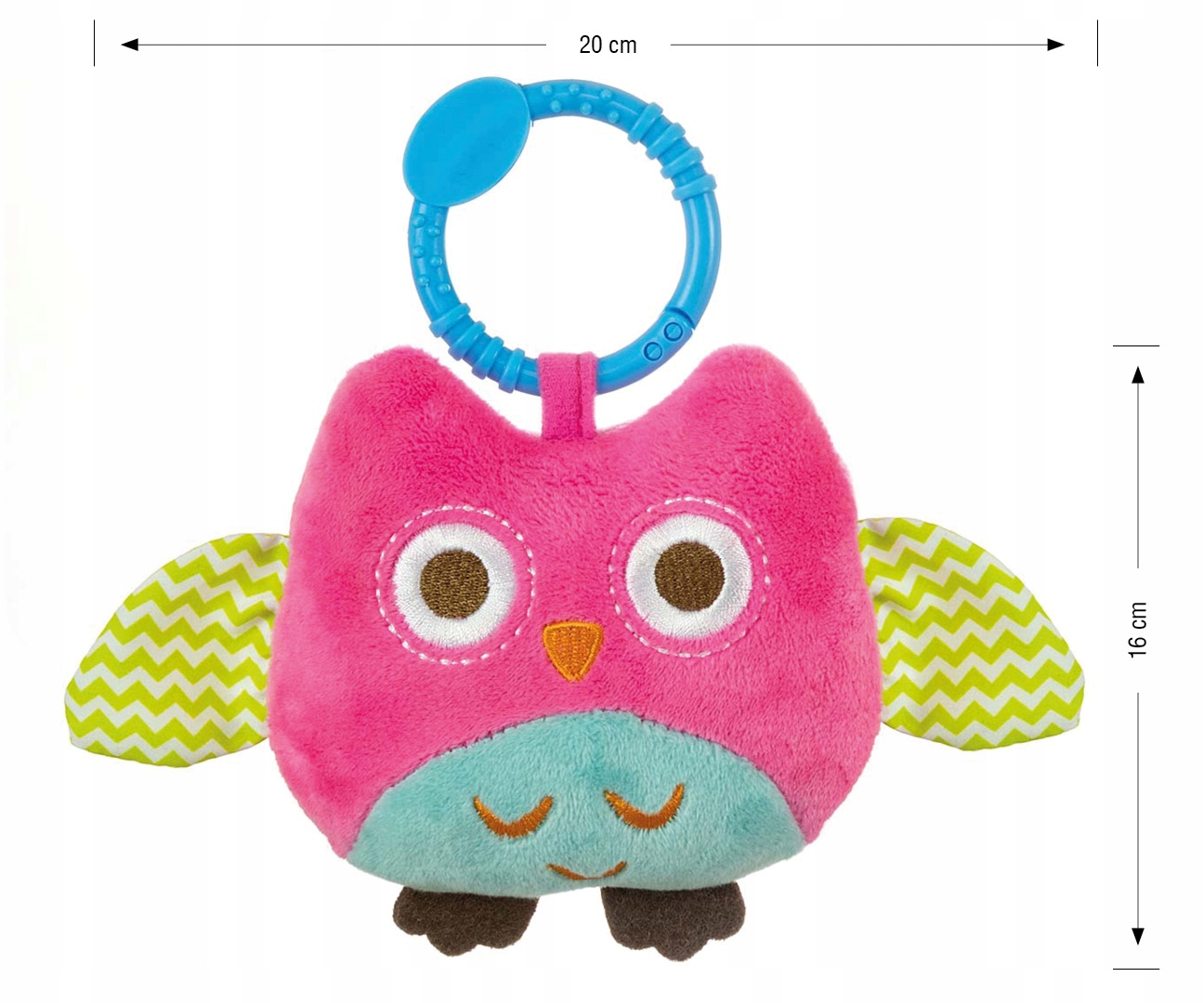 Zawieszka pluszowa Sówka - Happy owl - 2552 PINK Bohater brak