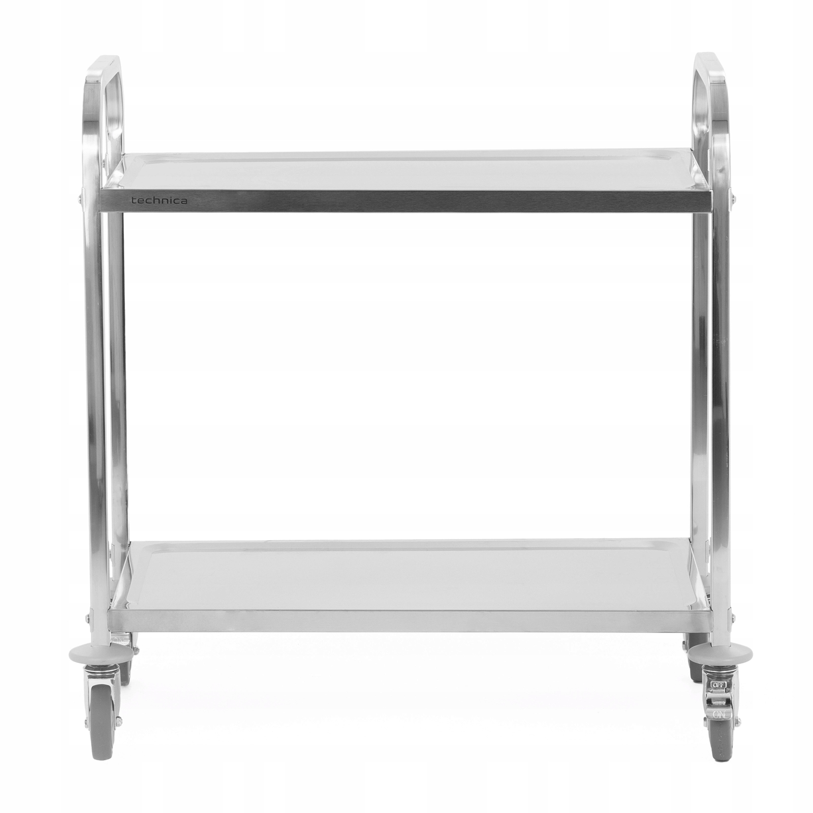 Wózek kelnerski 2-półkowy ze stali nierdzewnej | TECHNICA Głębokość produktu 85 cm
