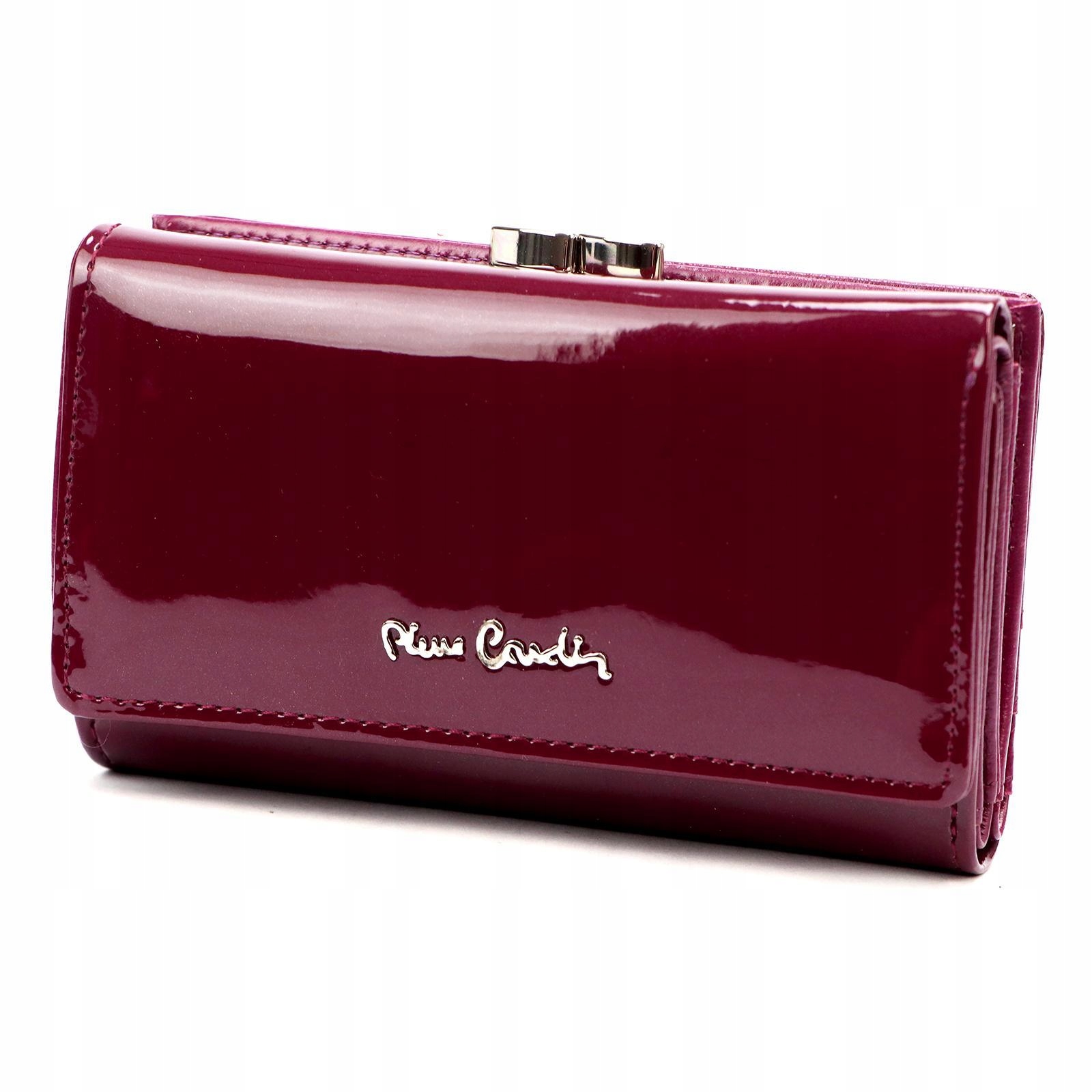 Pierre Cardin dámská horizontální kožená peněženka Fialová 07 Shiny 108