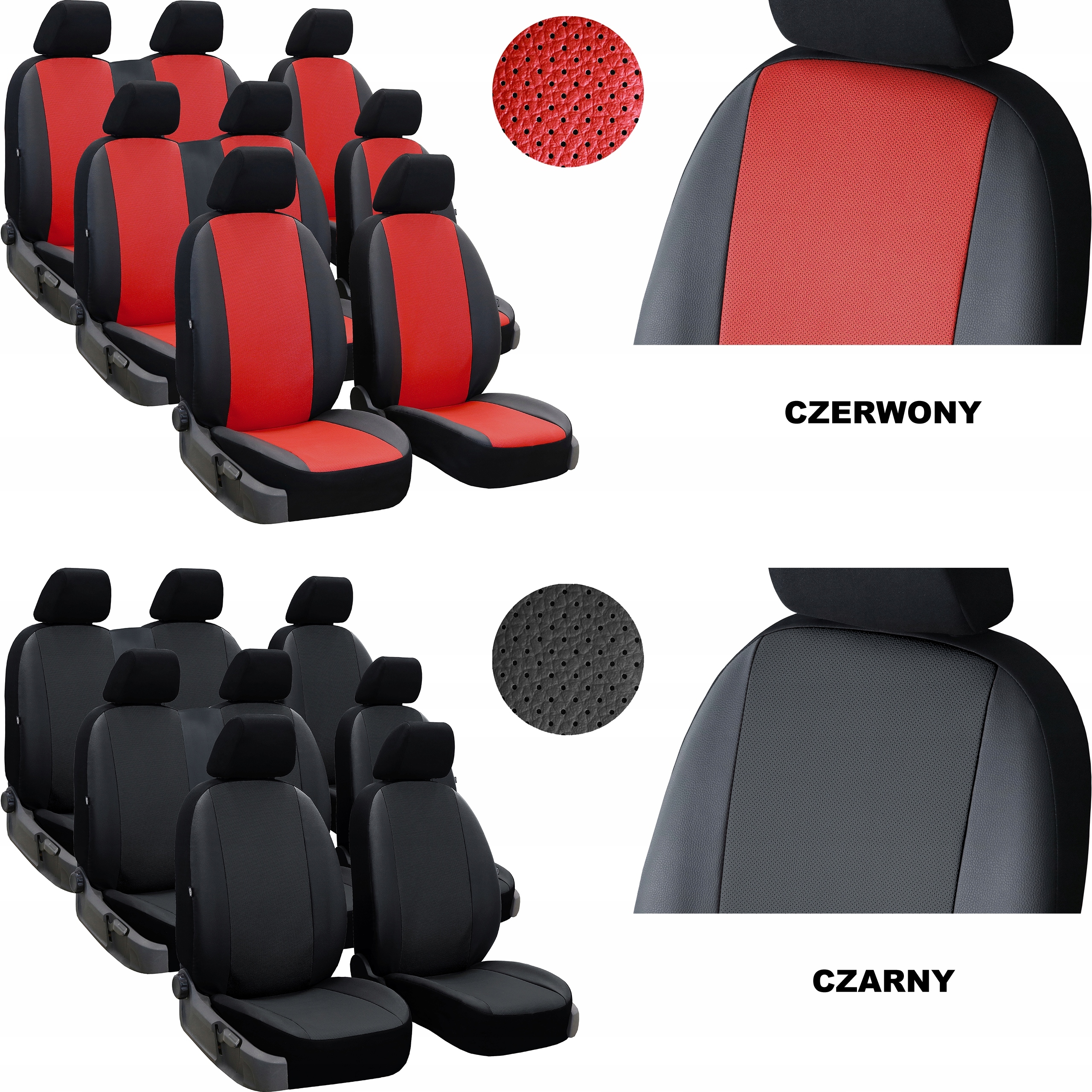 SKÓRZANE POKROWCE MIAROWE PEUGEOT TRAVELLER 8m Producent Pok-ter