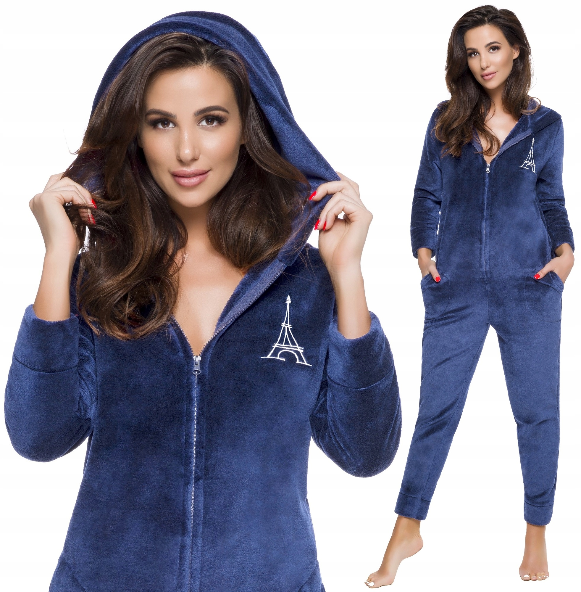 

Piżama Damski Kombinezon Kaptur Onesie Pajac M