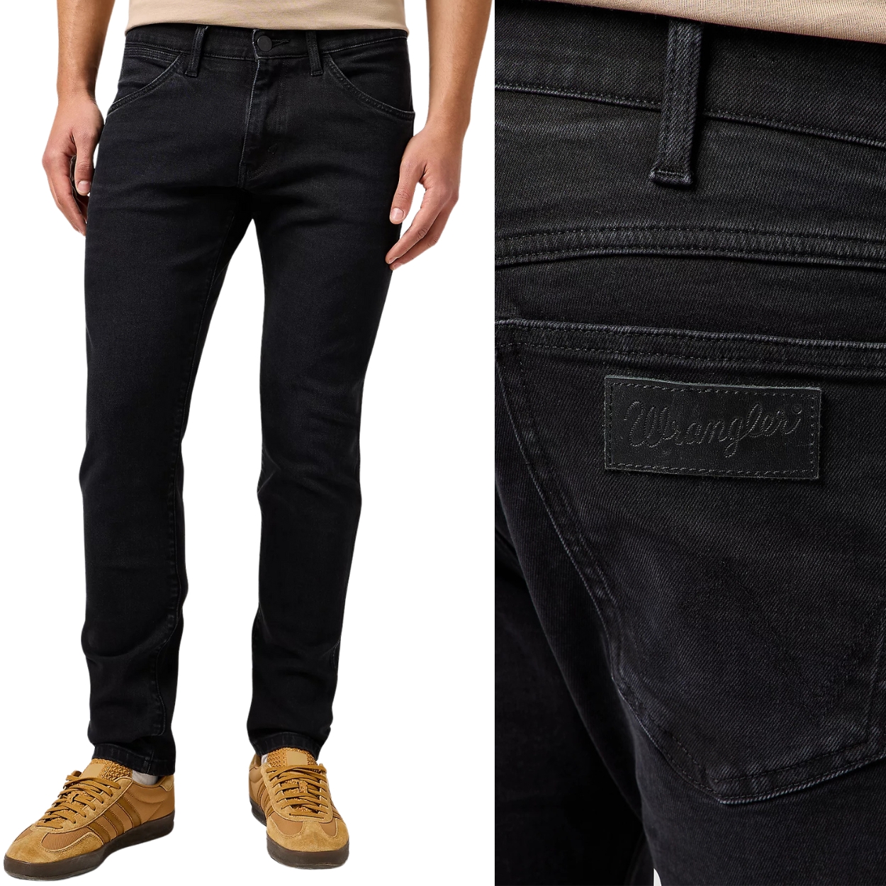 Wrangler Bryson Noir Free To Stretch černé džínové kalhoty W31 L34