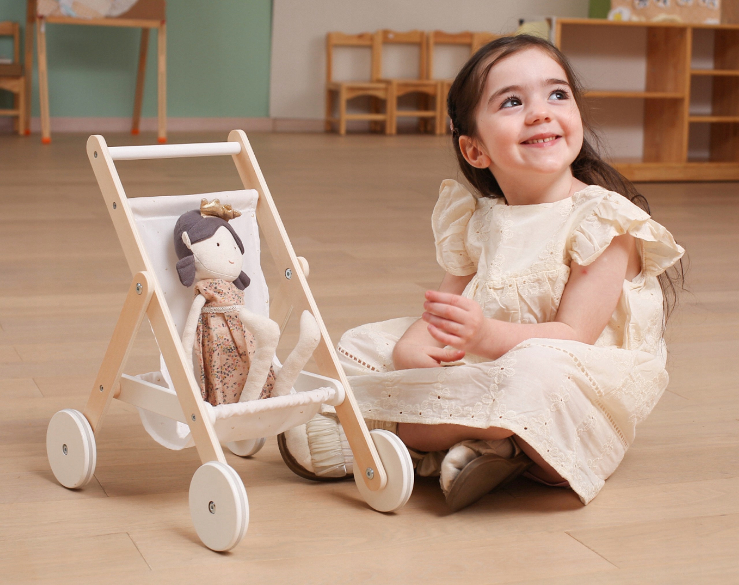 VIGA POLARB DREWNIANY WÓZEK SPACERÓWKA DLA LALEK Marka Viga