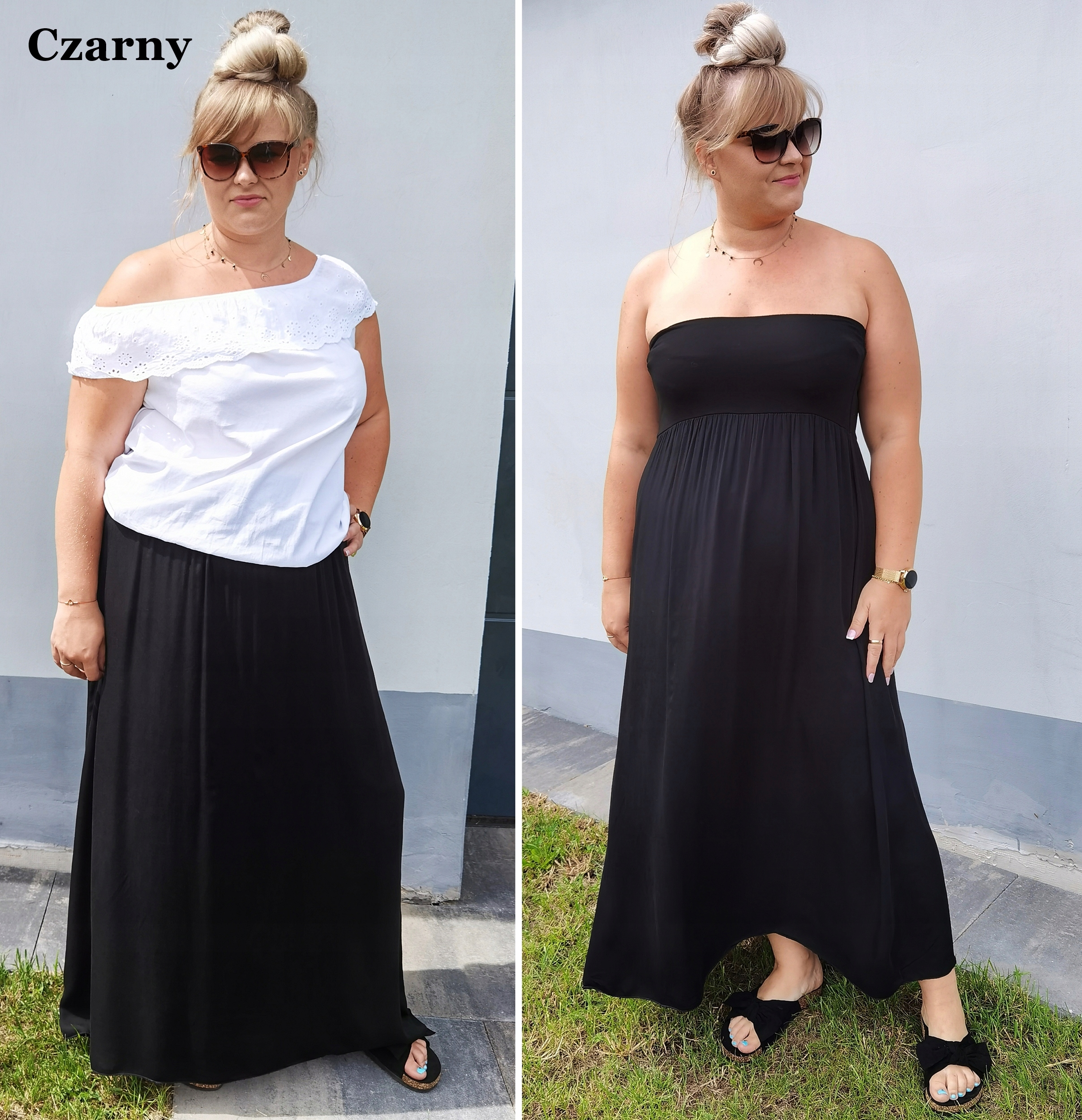 Zwiewna SPÓDNICA długa SUKIENKA plus size 46 Materiał dominujący wiskoza