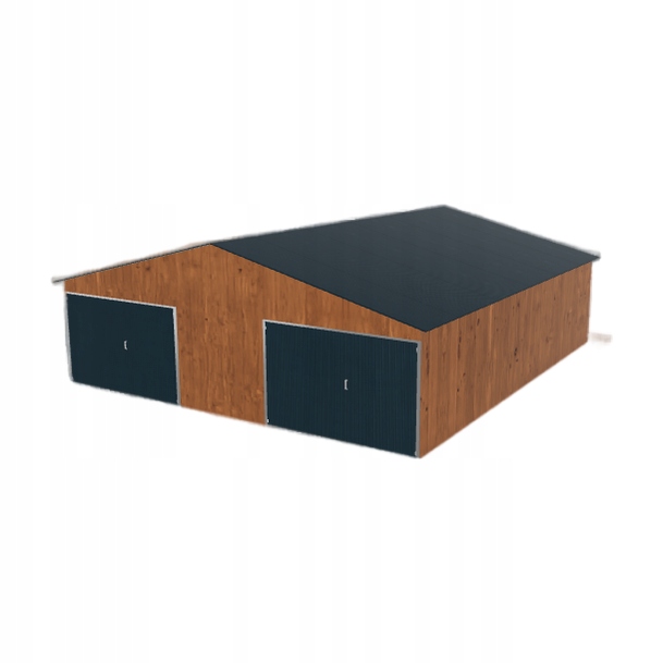 Plechová garáž 8x9 m dvoupolohová, dvoupolohová, zlatý dub