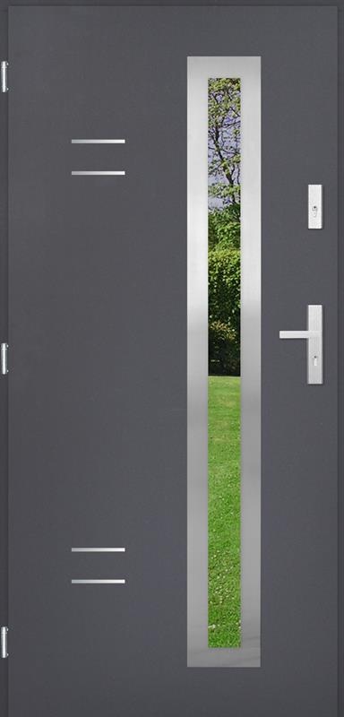 POLSKIE DRZWI ZEWNĘTRZNE INOX NWIG 72MM 100 THERMO