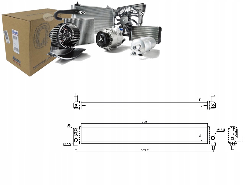 CHŁODNICA SILNIKA WODY TOYOTA AURIS 1.8H 09.10-09.12 NISSENS
