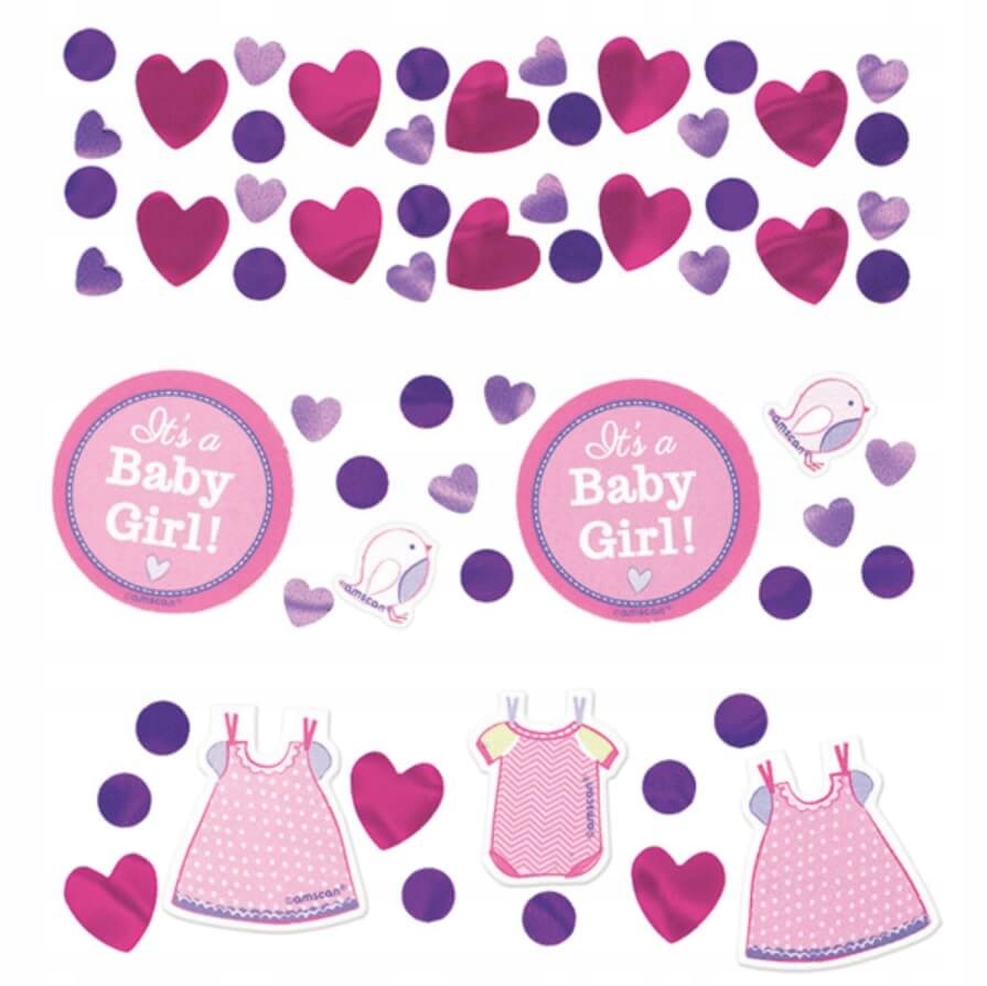 Konfetti na Baby Shower Dziewczynki It's Baby Girl