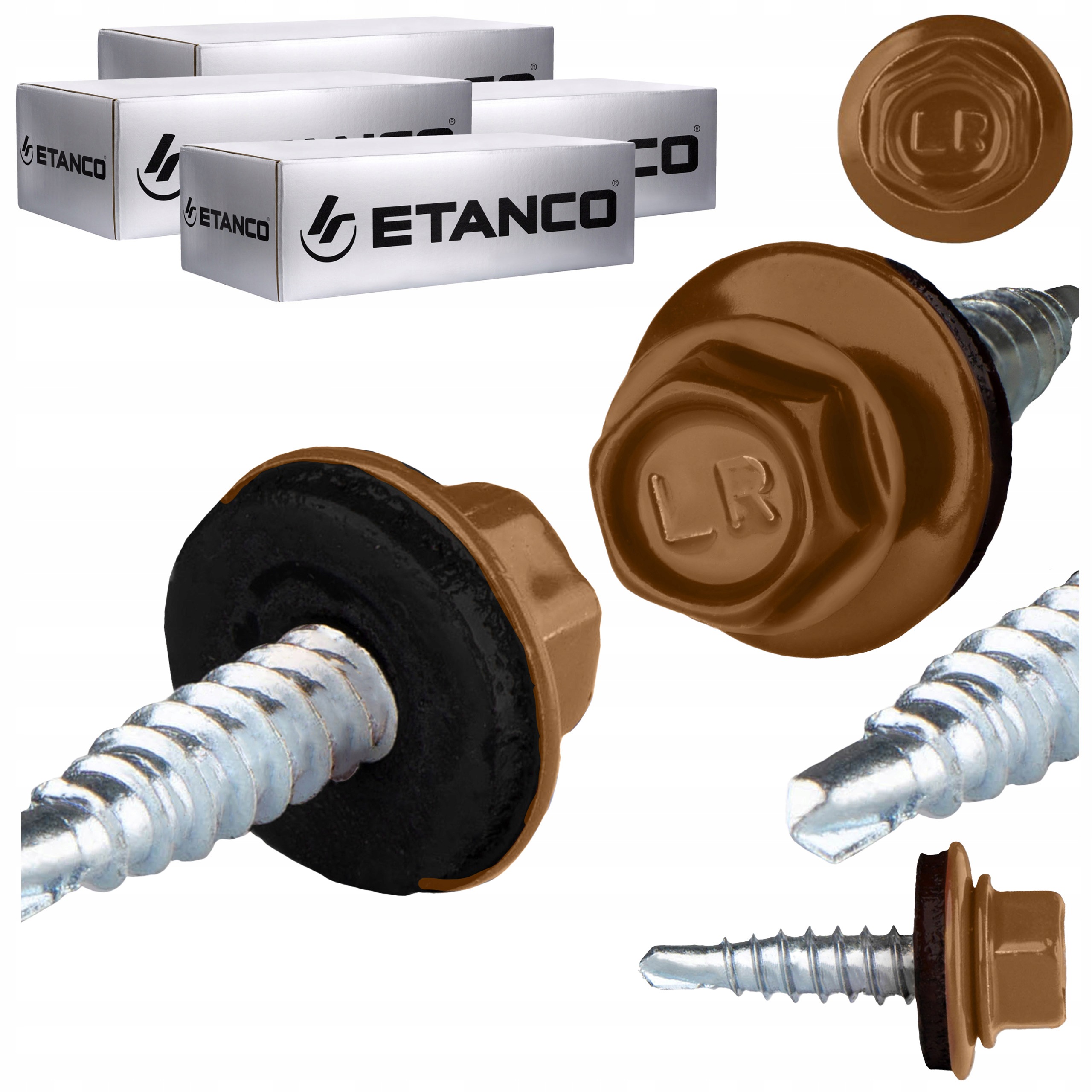 Farmářské vruty 4,8x20 mm Ral 8003 1000 ks do plechu sešívačka Etanco GTO2