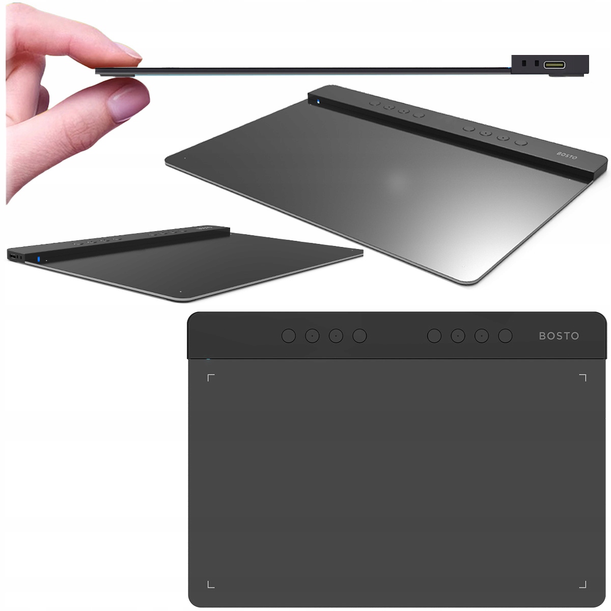 Bosto T1060K Tablet graficzny piórkowy 5080 Lpi Profesjonalny dla grafika