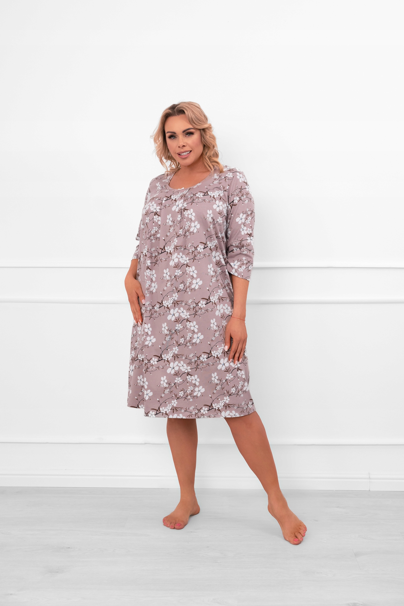 noční košile s 3/4 rukávem Oszima XXXL Italian Fashion