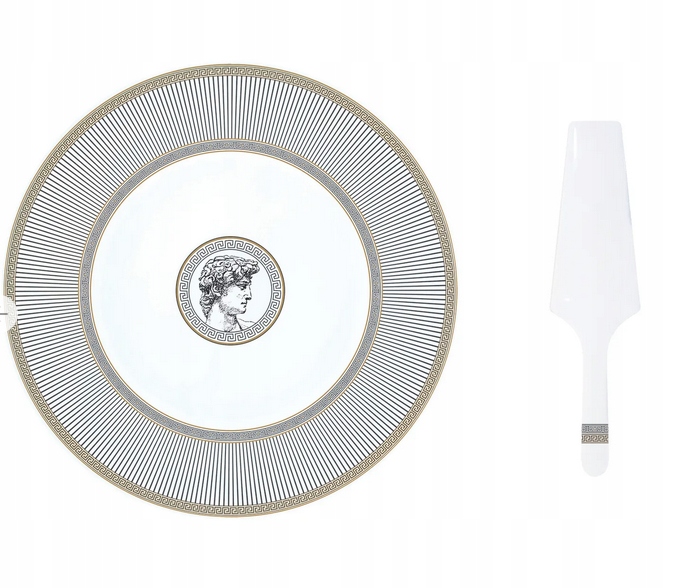 Servírovací talíř 30 cm špachtle na servírování těsta Versace