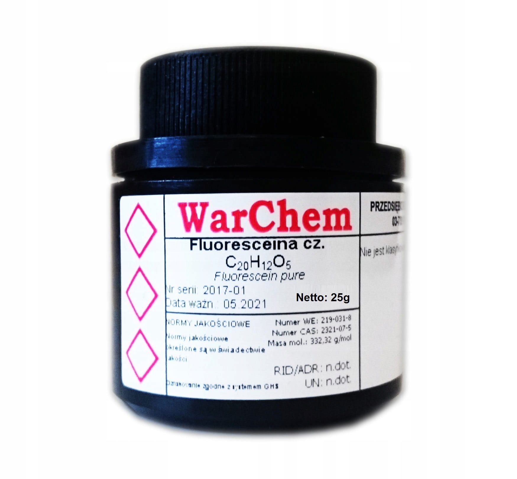 

Fluoresceina czysta 25g Warchem
