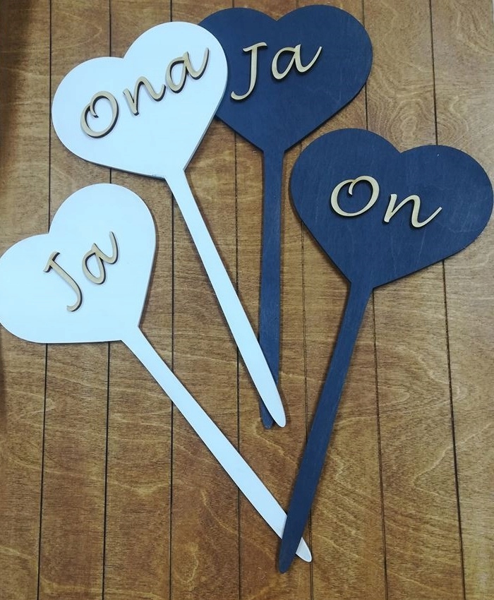 ON ONA JA tabliczki wesele zabawa oczepiny test Kod producenta TCH1