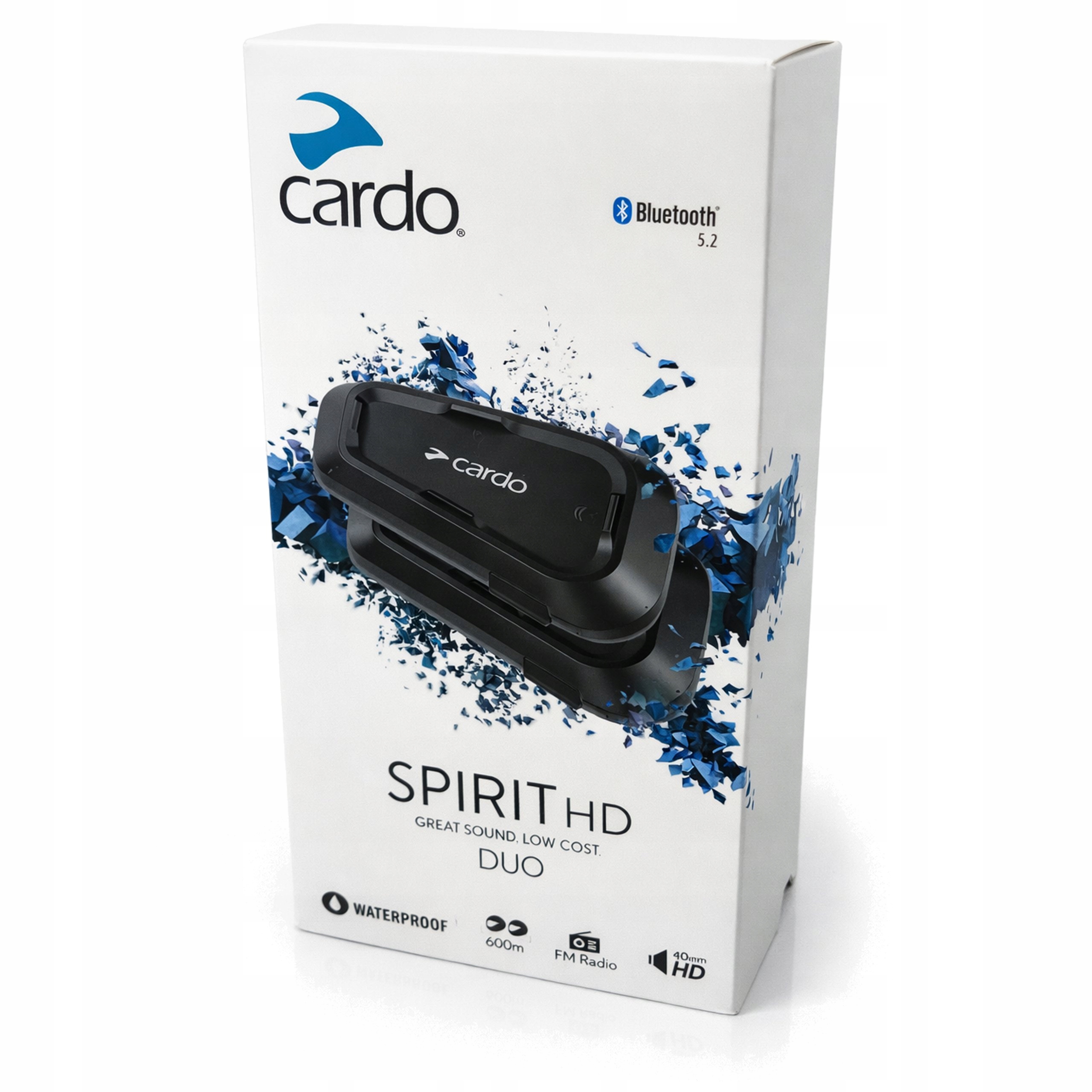 Interkom Cardo Spirit Hd Duo Double Set Pre Motocyklovú Prilbu Na 2 Prilby