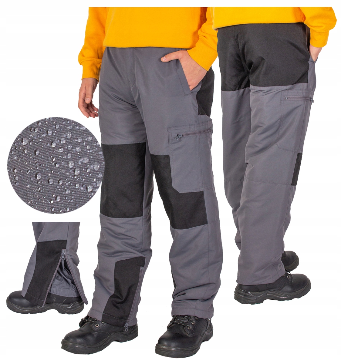 Spodnie Męskie narciarskie snowboardowe Zimowe membrana Firi szare L