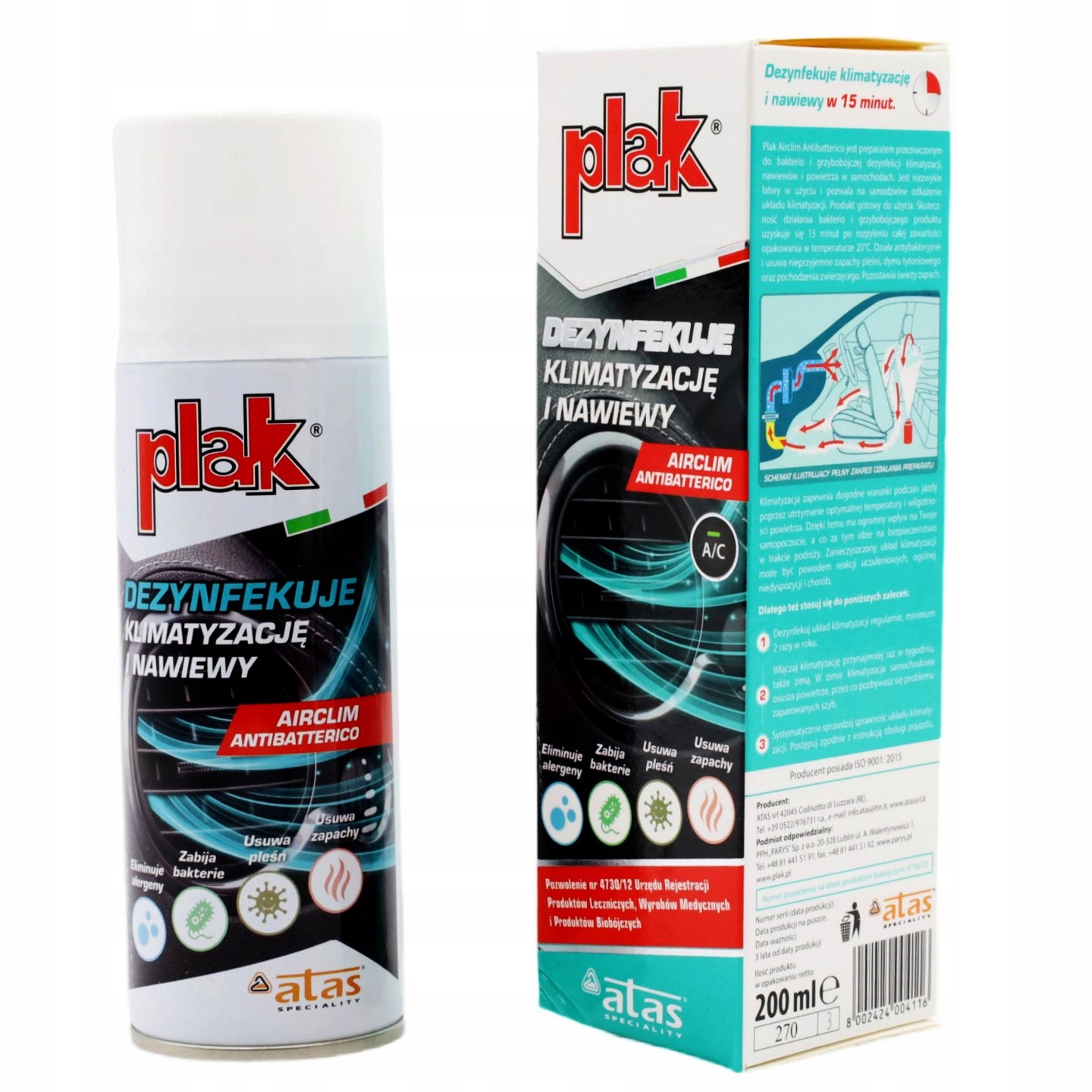 

Preparat do Czyszczenia Klimatyzacji Plak 200ml