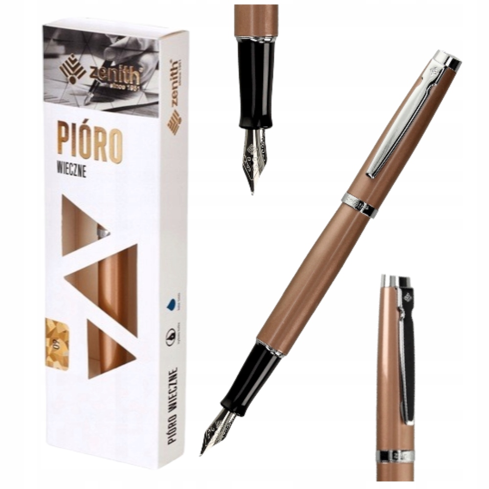 

Pióro wieczne metalowe Miedźniane w etui Zenith