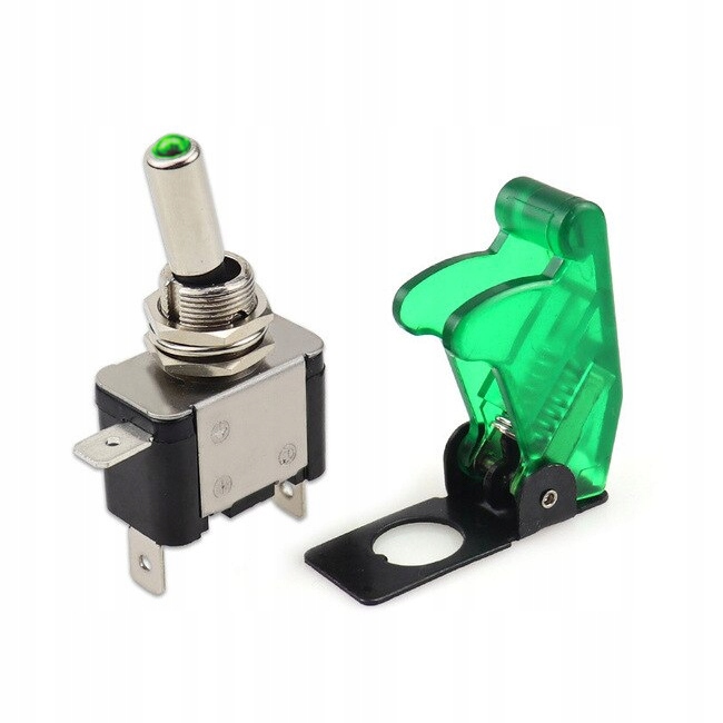 

Przełącznik Dźwigniowy z Diodą Włącznik Zielony