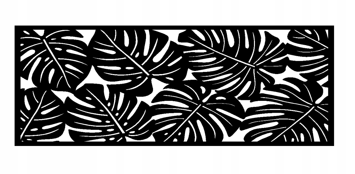 

Bieżnik obrus Dekor 40x120 monstera Ażur czarny