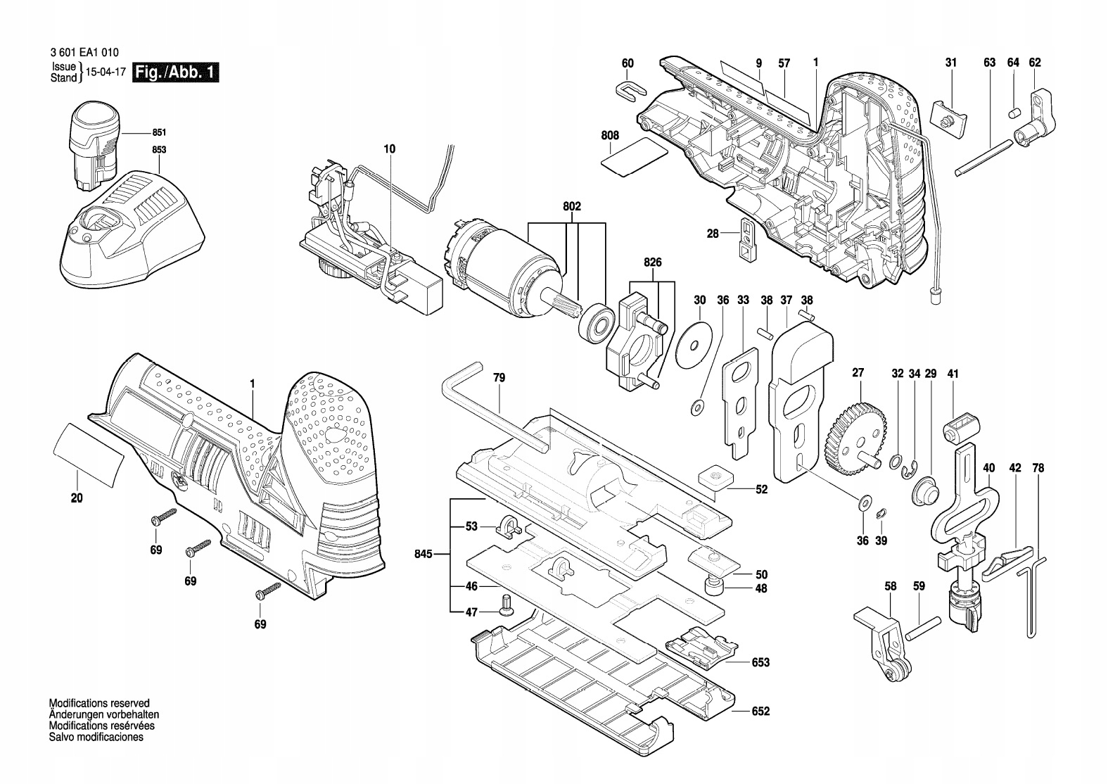 Bosch drążek podnoszący do akumulatorowej wyrzynarki JS120 2600780173 EAN (GTIN) 4059952229249