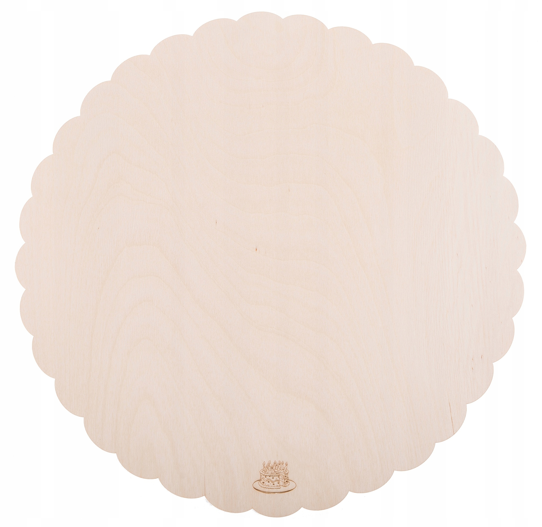 Okrągły PODKŁAD pod TORT GRUBY patera 50CM DREWNO!