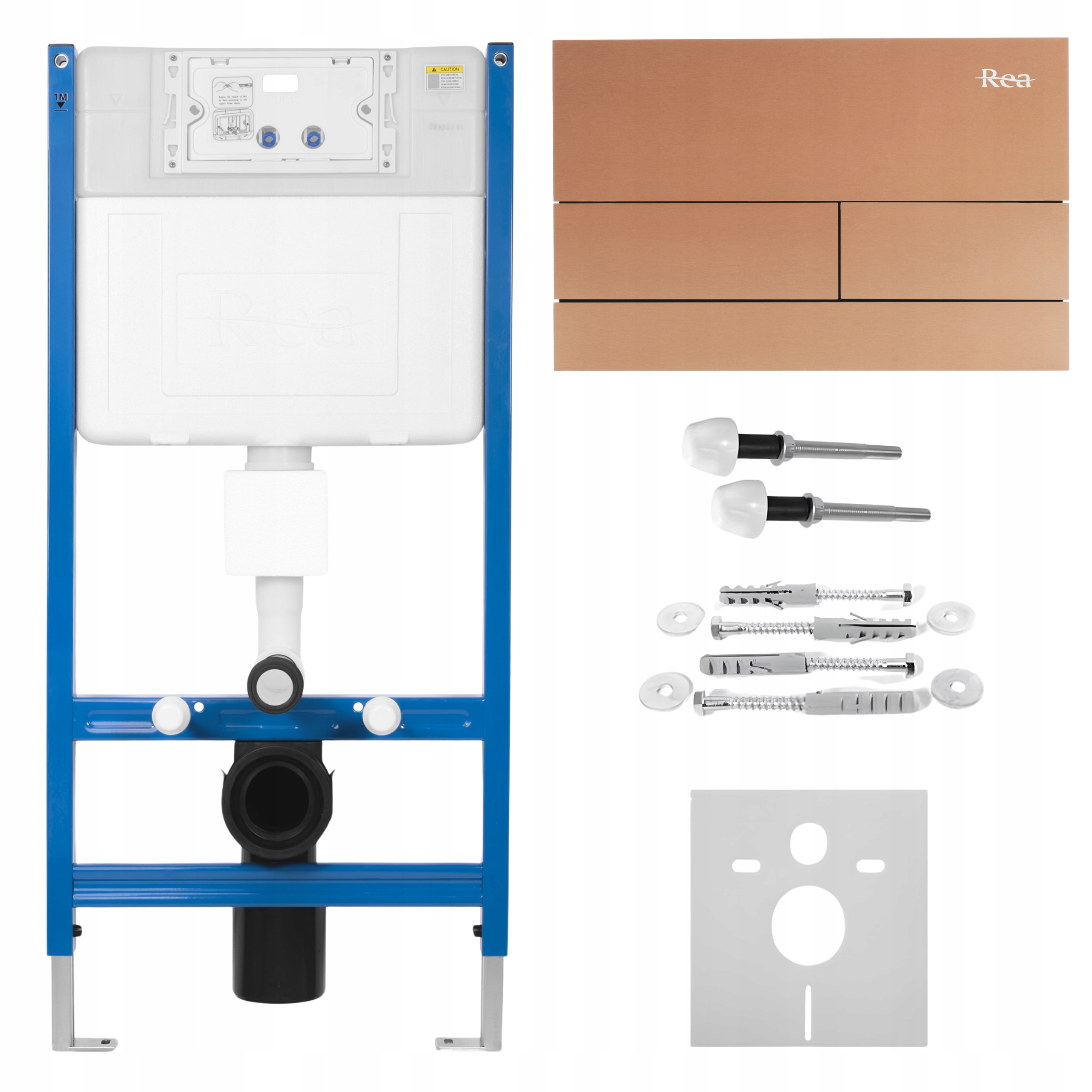 Podomítková Nádržka S Tlačítkem Rea Wc K011A-Q Sada Kartáčovaná Měď