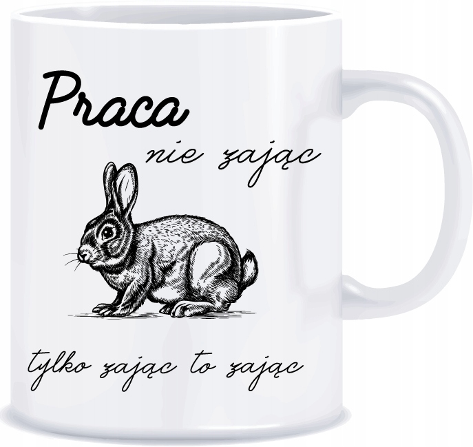 

Kubek Praca Nie Zając na prezent 330ml + kartonik
