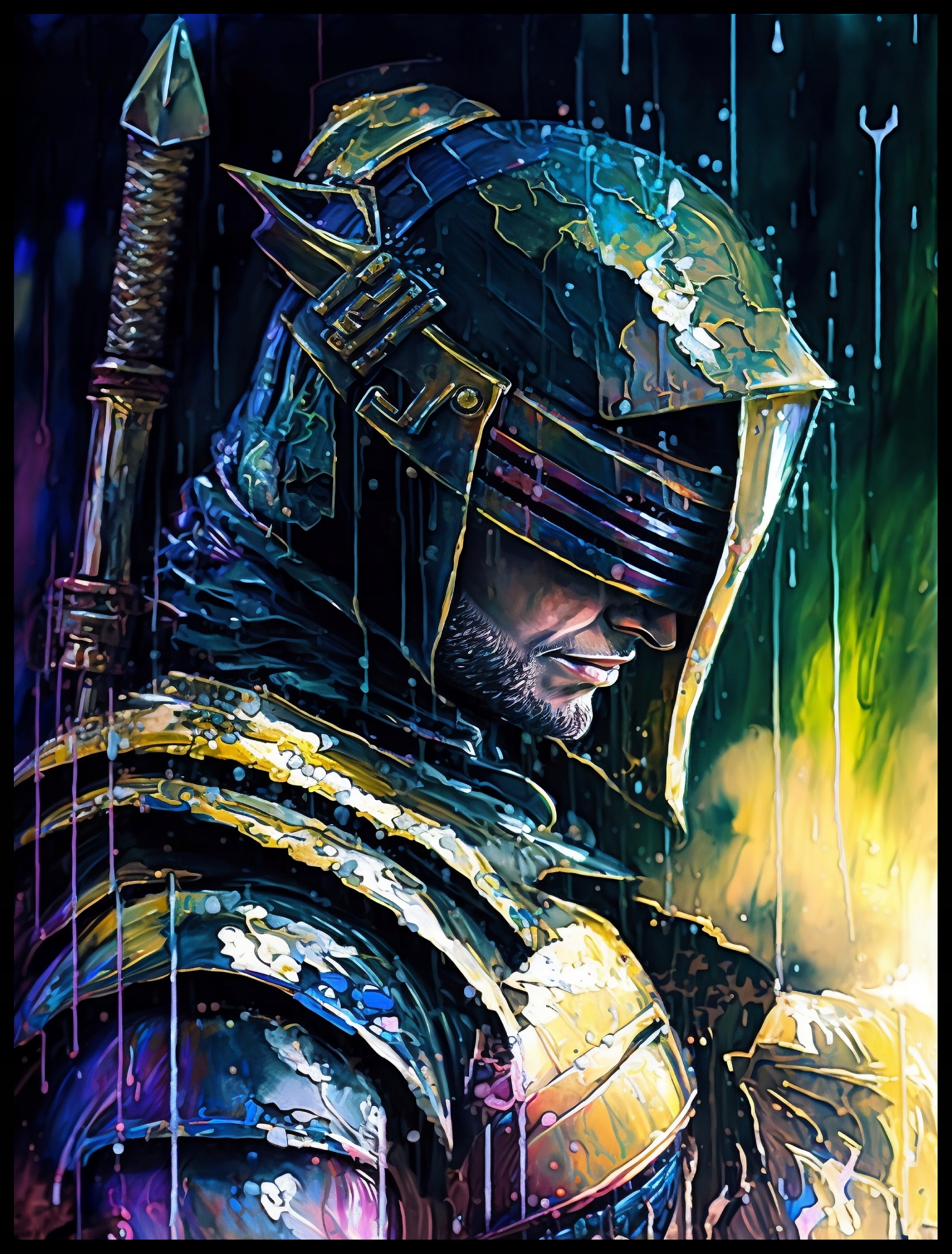 Plakat Obraz Ostatni Rycerz Art 40x50cm Premium