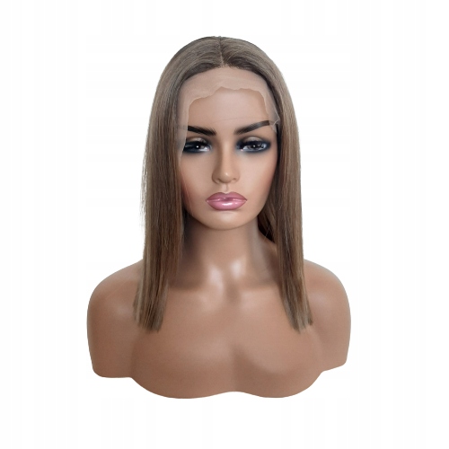 Paruka Lace Front hnědá blond hnědá 40 cm čepička Bonus