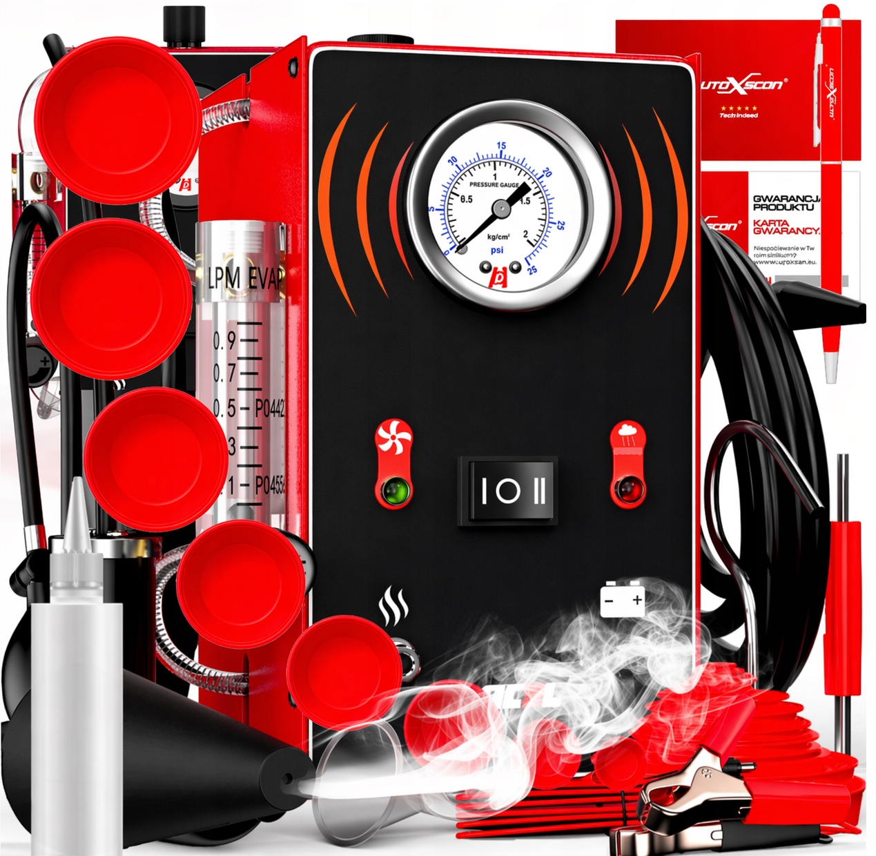 Zakouřovač Autoxscan S300PROS+SADA Zátek+manomentr Pumpa Kompletní Sada