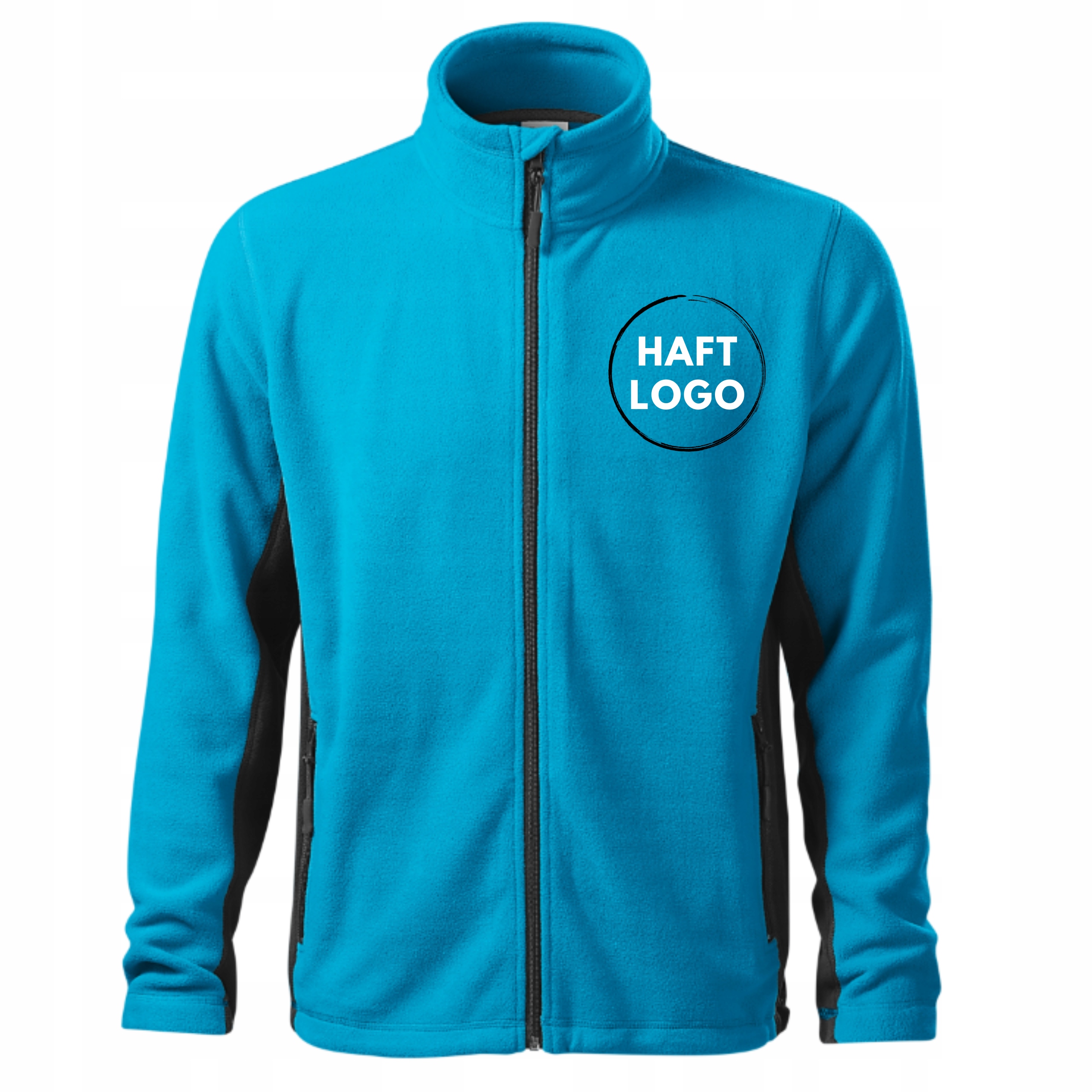 Polar Pánský S Logem Firmy Text Nápis Mikropolar výšivka s potiskem Tyrkysová 3XL