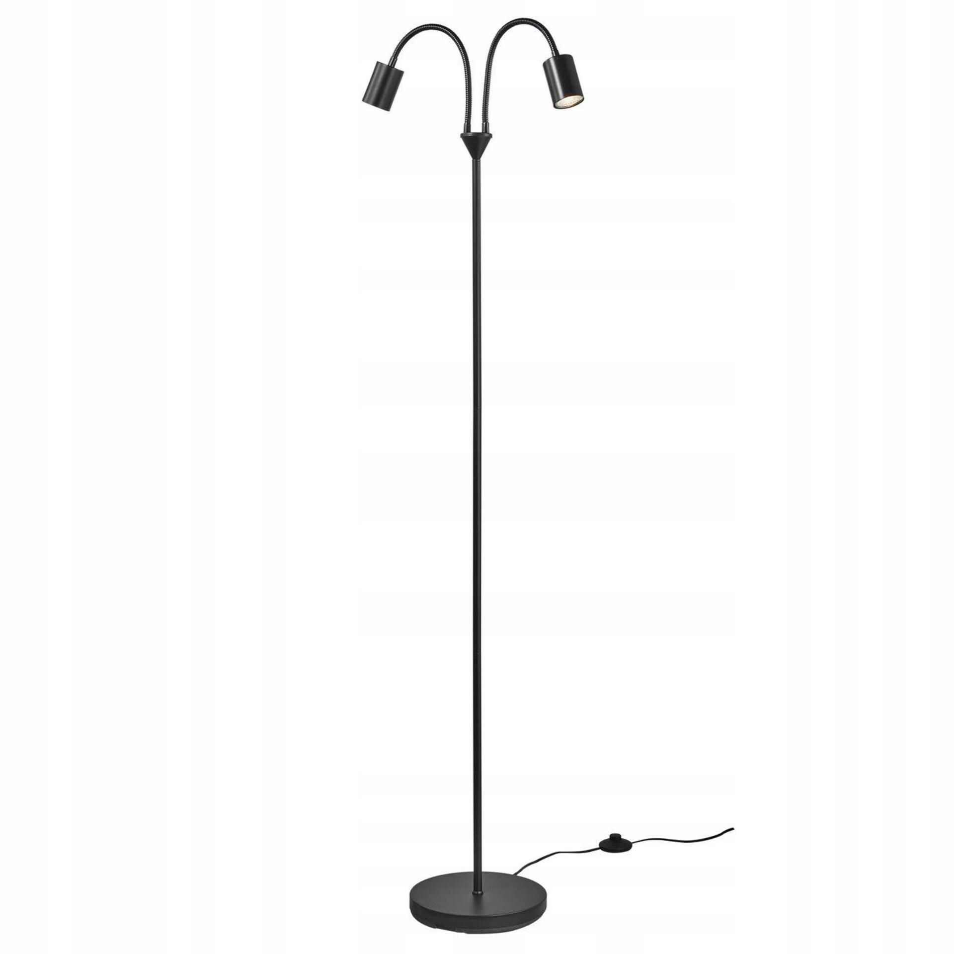 Nordlux Explore stojaca lampa čierna, 2xGU10, kov, výška 1794 mm, IP20
