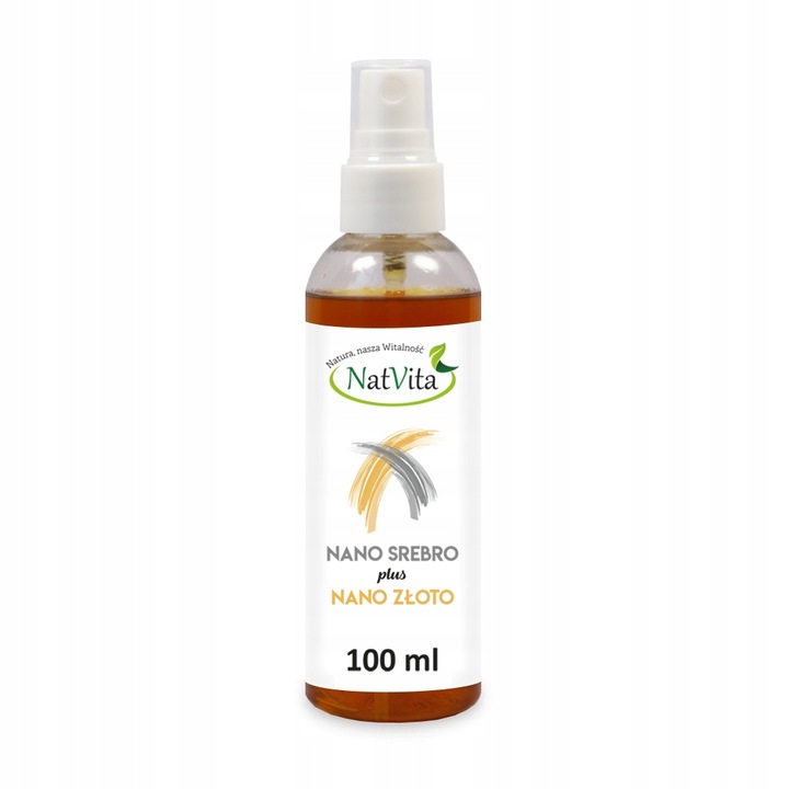 Nano Srebro Koloidalne 100ppm + Nano Złoto 20ppm Koloidalne 100ml NatVita