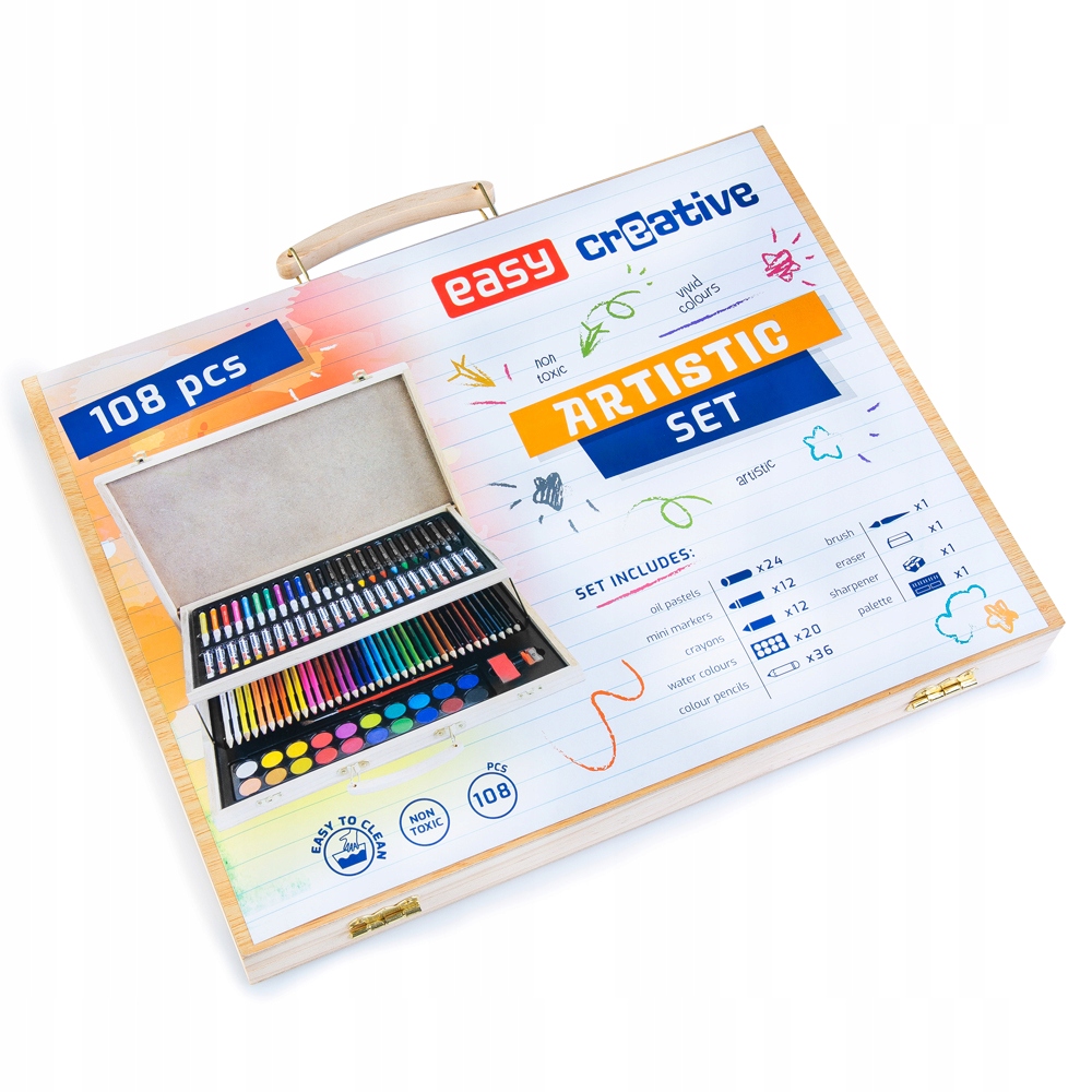 ZESTAW ARTYSZTYCZNY WALIZKA 108 ELEMENTÓW EASY Bohater / Bajka brak