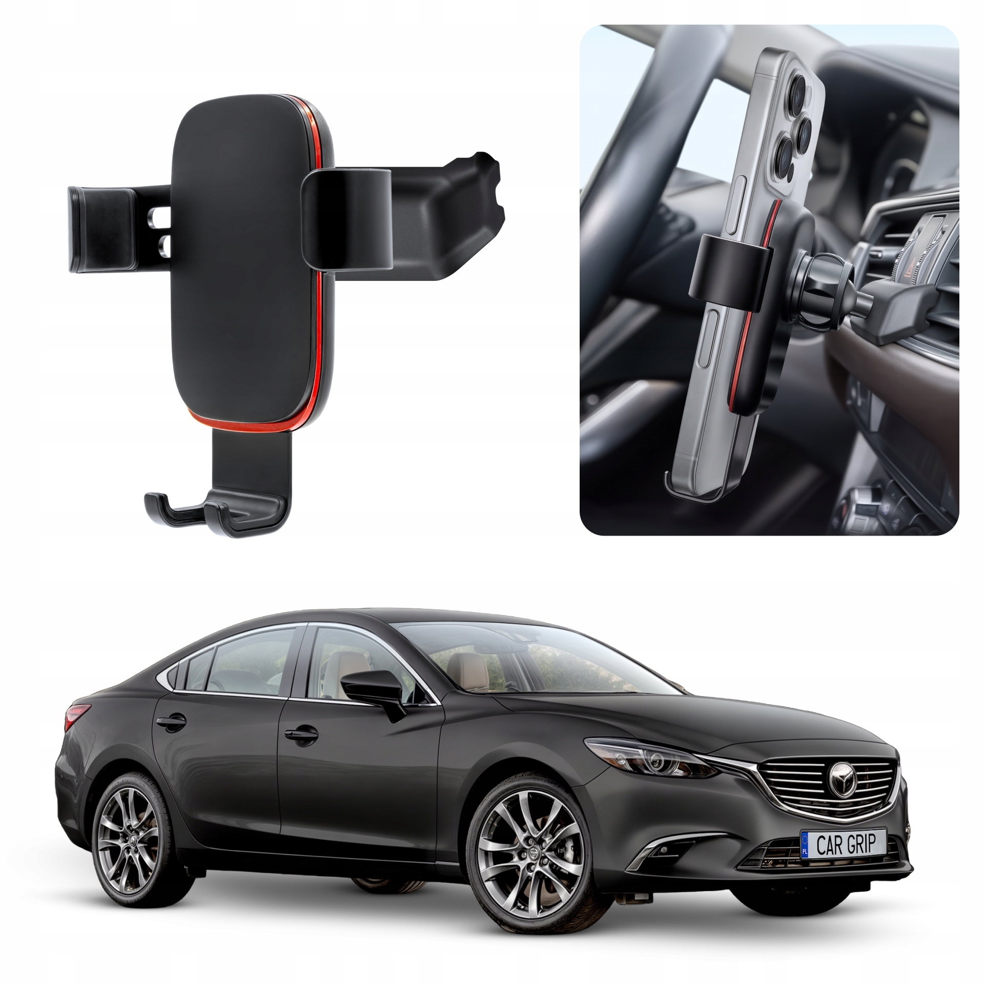 Uchwyt Grawitacyjny Premium dedykowany do Mazda 6 III Gj/gl (2015-) Fl
