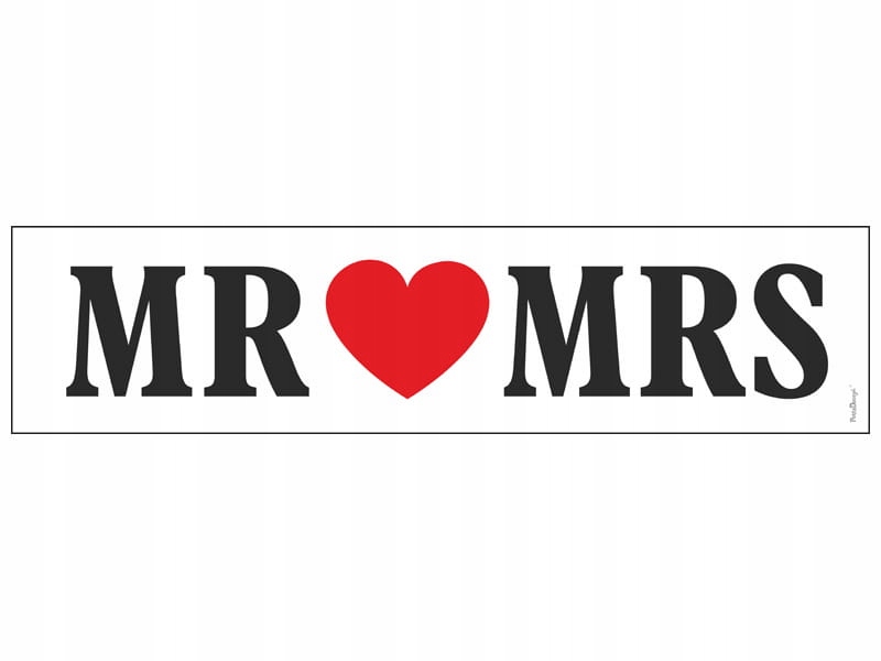 

Tablica Ślubna na Weselne do Samochodu Mr Mrs