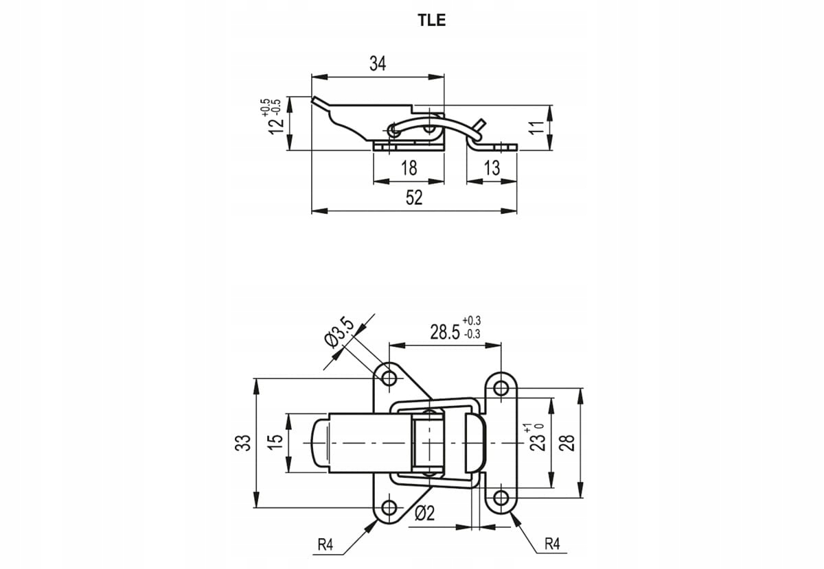 Zapięcia Elesa+Ganter TLE.Z-15/52+R Kod producenta 420091