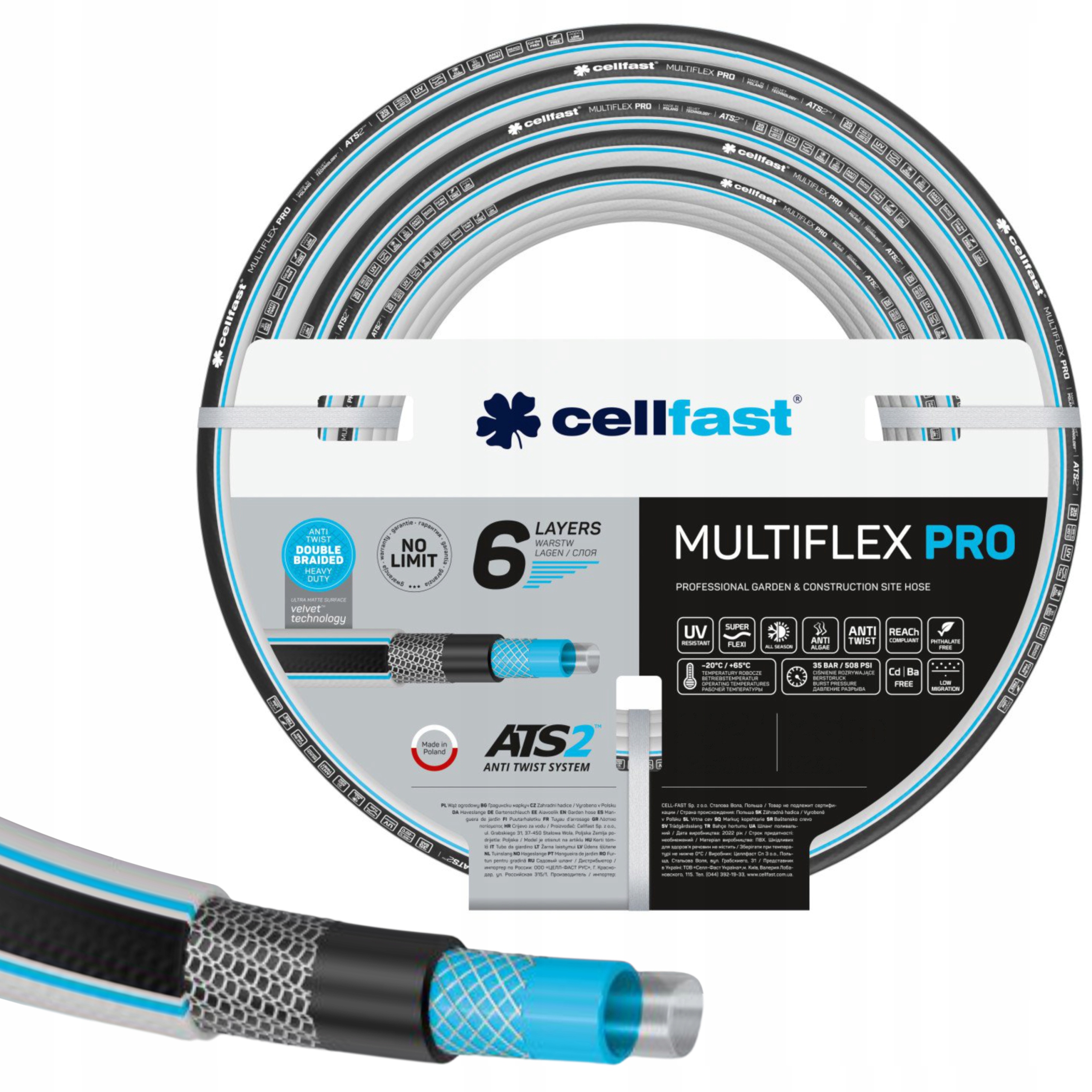 

Cellfast Wąż Ogrodowy Multiflex Pro ATS2 3/4'' 30m
