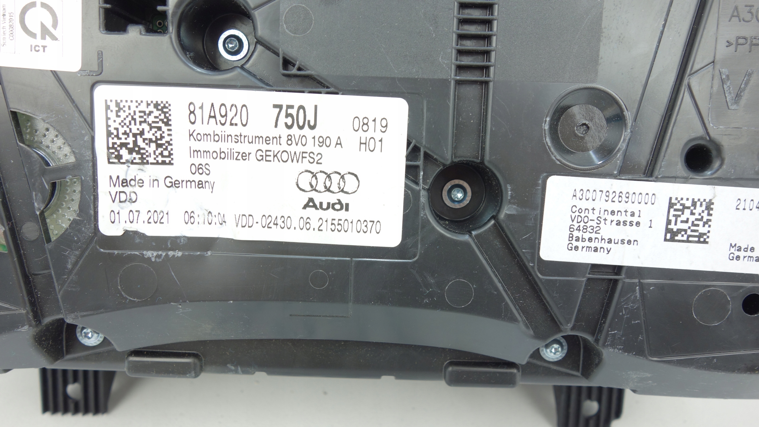 AUDI Q2 81A 2016- dials dials 81A920750J