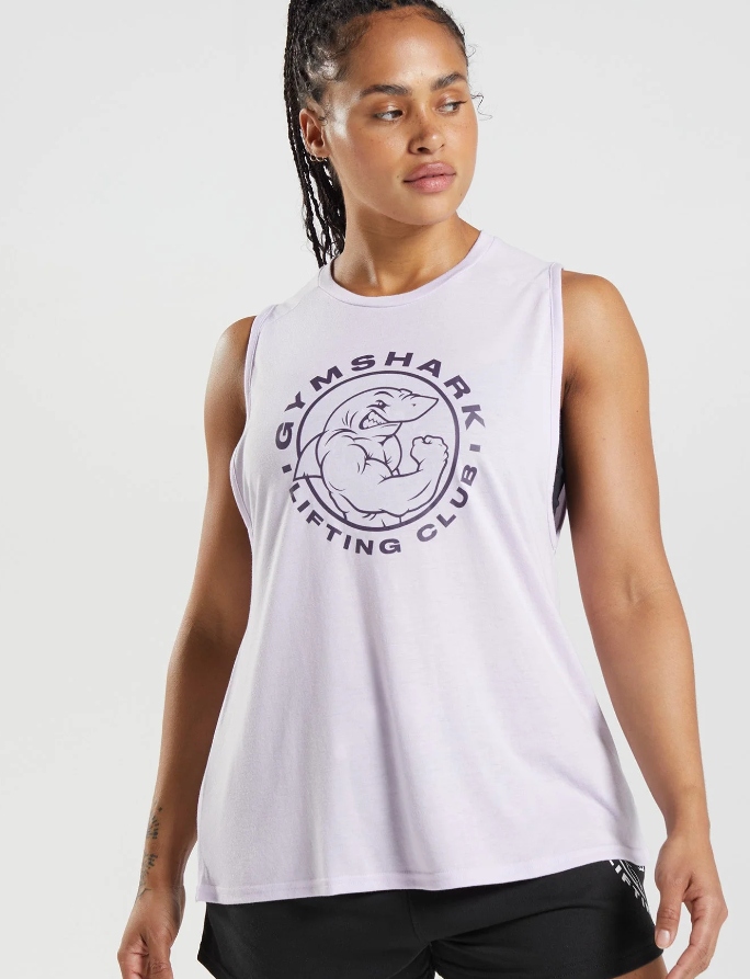 GYMSHARK KOSZULKA SPORTOWA LUŹNA FIOLETOWA XS 1A4E4_D*