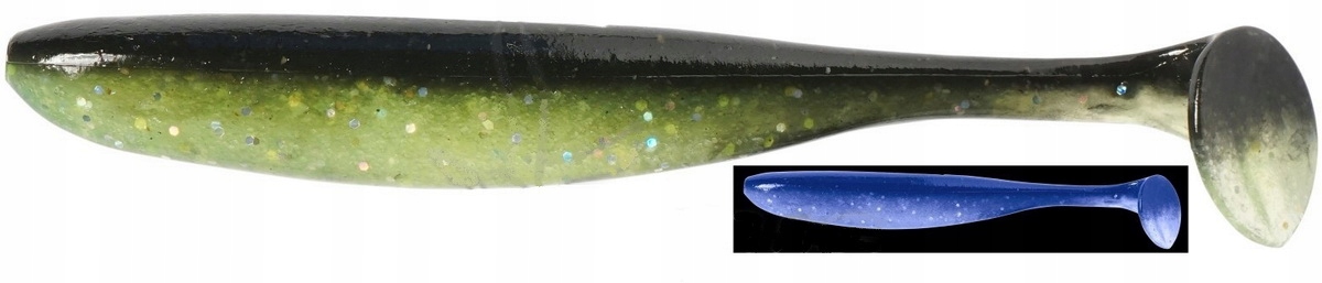 Keitech Easy Shiner 2'' Black X Chart Uv LT#69T